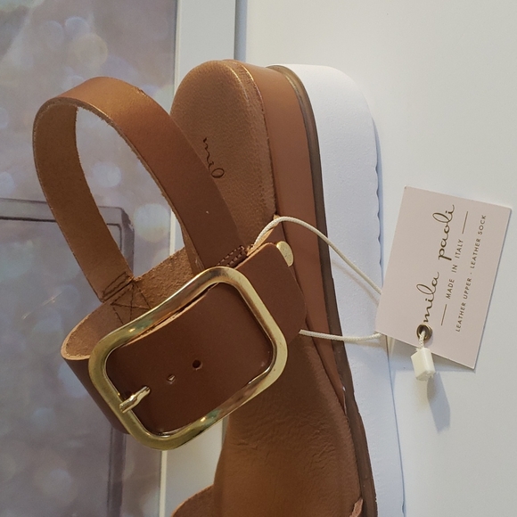 Platform sandals, made of leather from the brand Mila - Picture 5 of 8